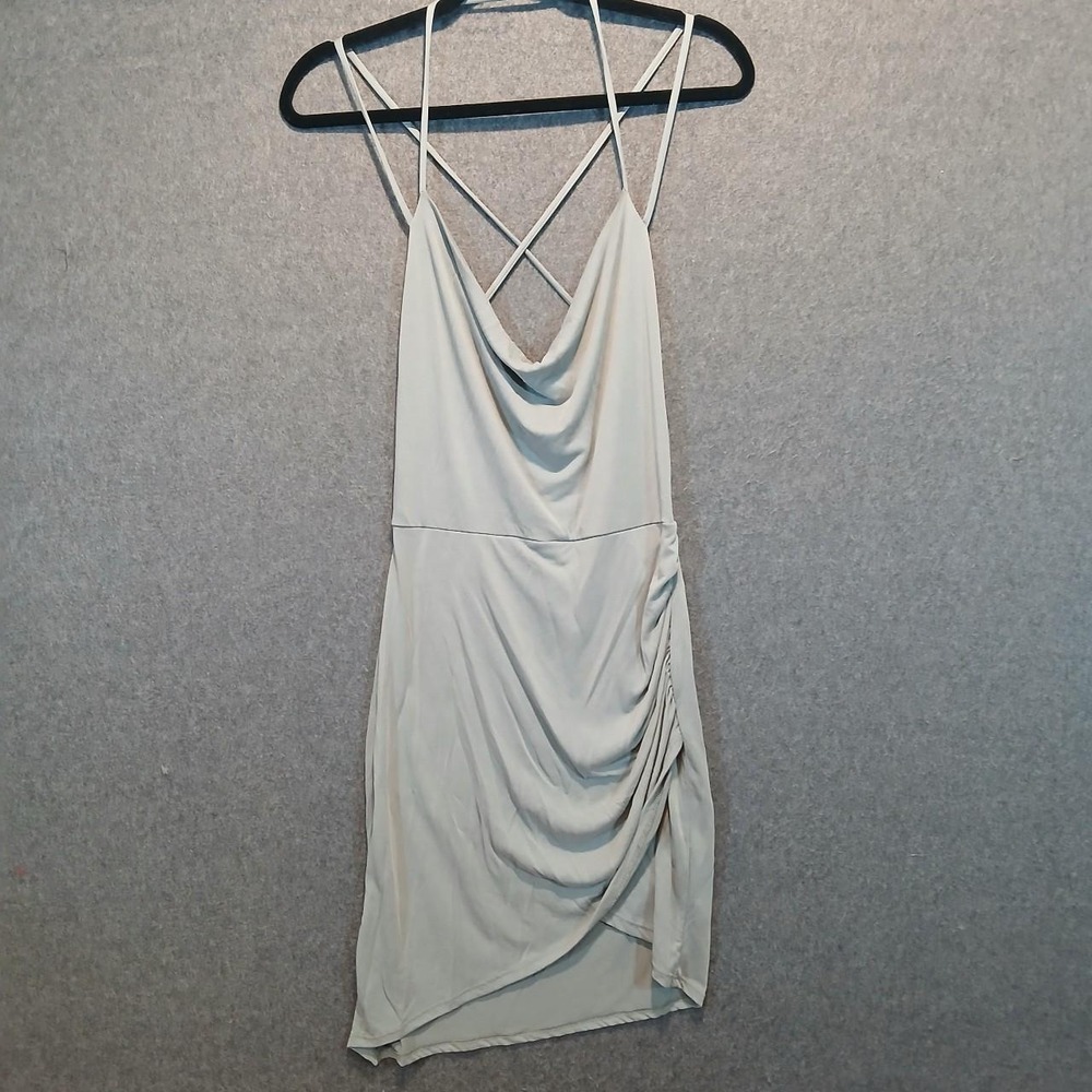 Charlotte Russe M mini dress draped ruched y2k fairy coquette club angelcore